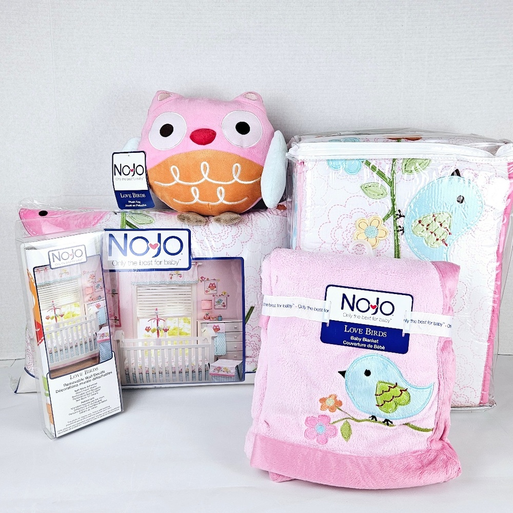NoJo 8-pc. Love Birds Crib Bedding Set